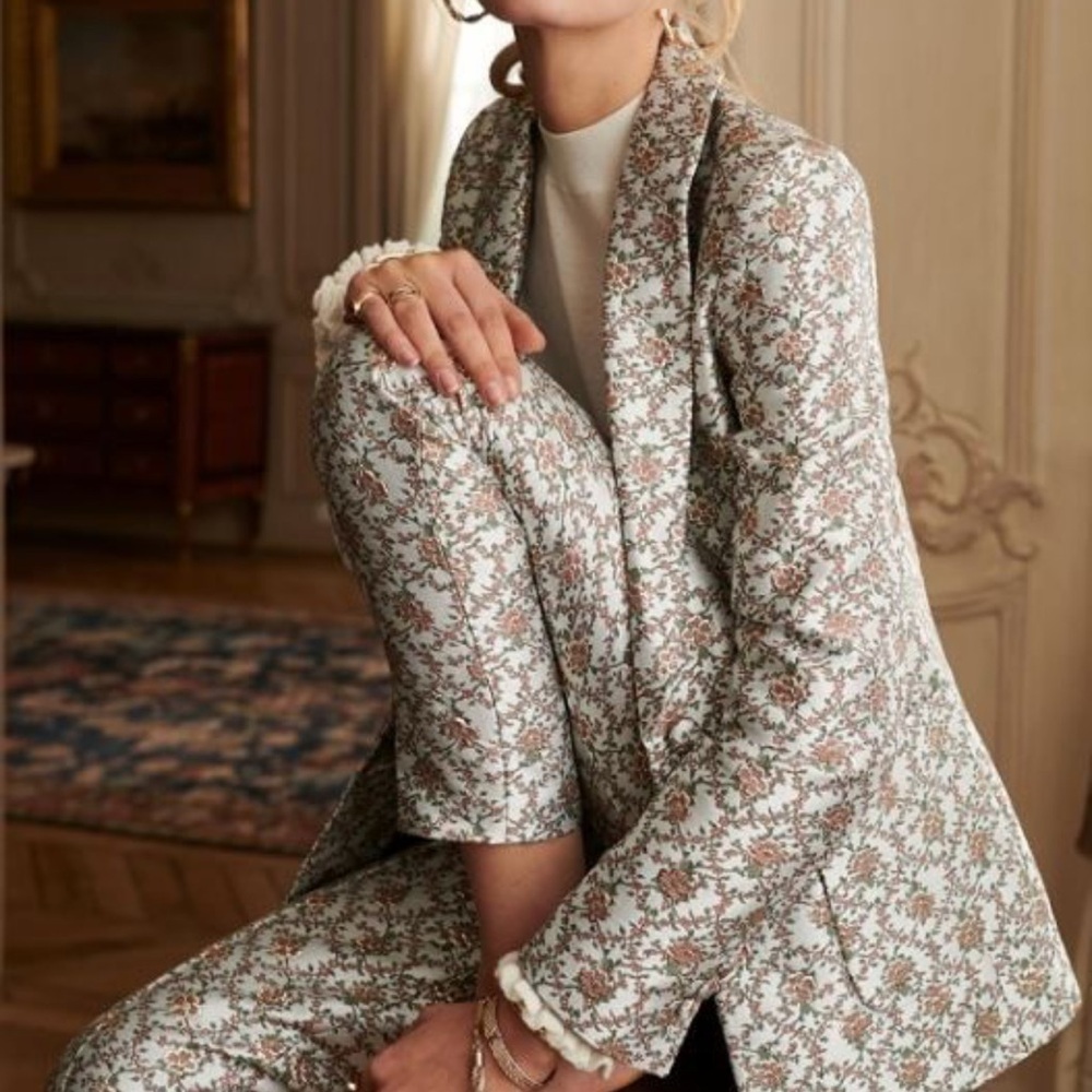 Sezane Floral Ankle Pants - Multicolor - Picture 3 of 5